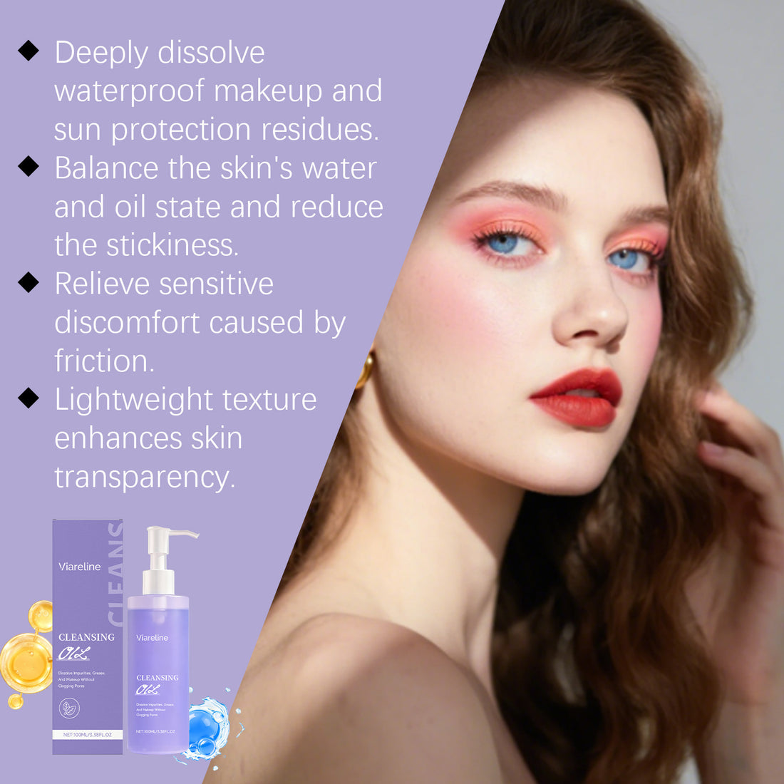 Hydrating Facial Cleansing Oil Removes Makeup & Impurities